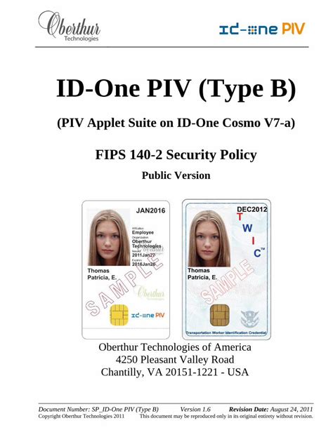 id-1 smart card|id one piv download.